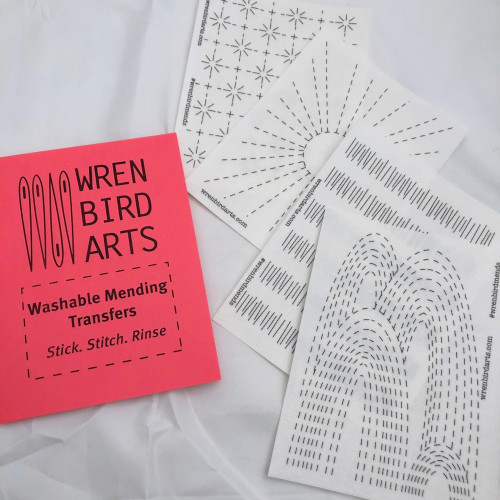 Wrenbirdarts Washable Mending Transfers #2 (Red)