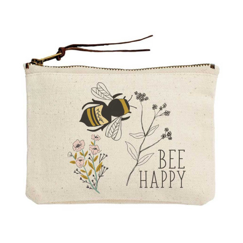 Potluck Press Canvas Pouch Bee Happy (Bees)