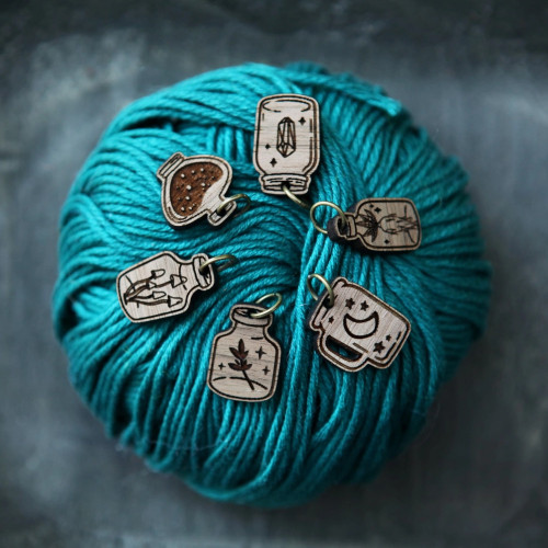 Sunrise Grove Stitch Markers Walnut Apothecary (Earthen Apothecary)