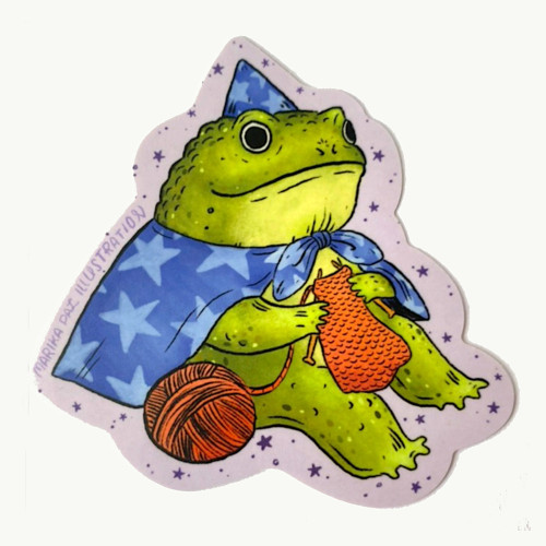 Marika Paz Sticker Frog Wizard
