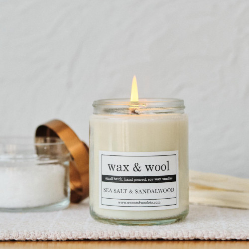 Wax and Wool Pure Soy Wax Sea Salt & Sandalwood