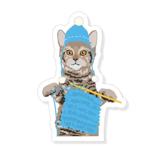 Apartment 2 Cards Vinyl Sticker Crochet Cat