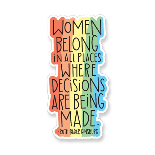 Apartment 2 Cards Vinyl Sticker Ruth Bader Ginsburg Decisions