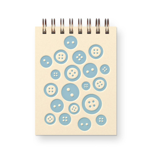 Ruff House Mini Jotter Notebook (Button Pattern)