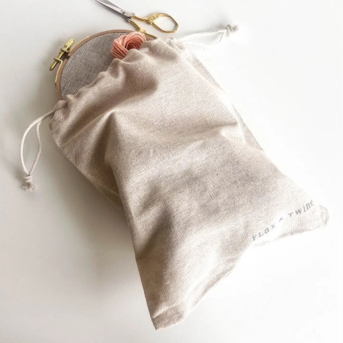 Flax & Twine Muslin Project Bag (Small)
