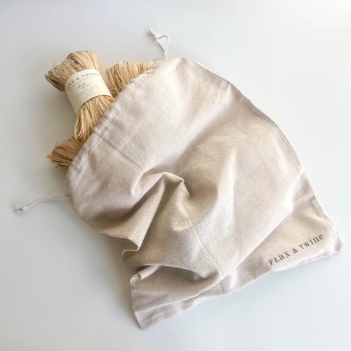 Flax & Twine Muslin Project Bag (Large)