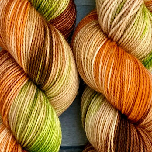 Polka Dot Sheep Tenderfoot 80/20 Yarn Pumpkin Patch