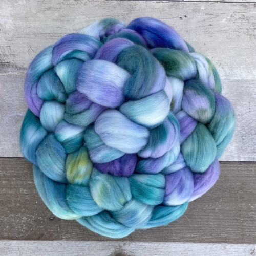 Polka Dot Sheep PDS Unspun Lux Roving Jewel Basin