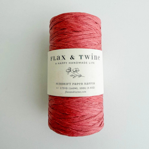 Flax & Twine Sundrift Paper Raffia Yarn Coral