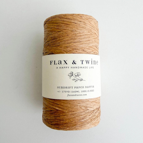 Flax & Twine Sundrift Paper Raffia Yarn Driftwood