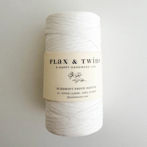 Flax & Twine Sundrift Paper Raffia Yarn Salt