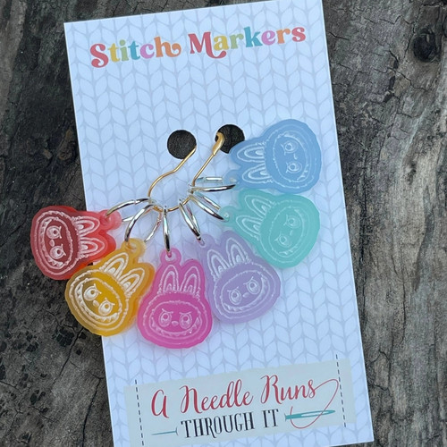 A Needle Runs Through It Stitch Markers Lafufu (Ring) Thumbnail