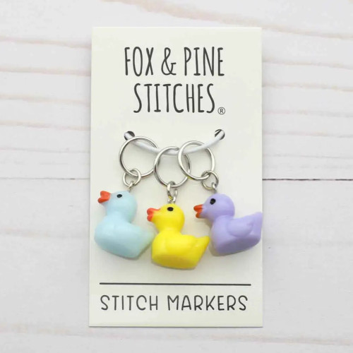 Fox & Pine Stitch Markers Rubber Ducky