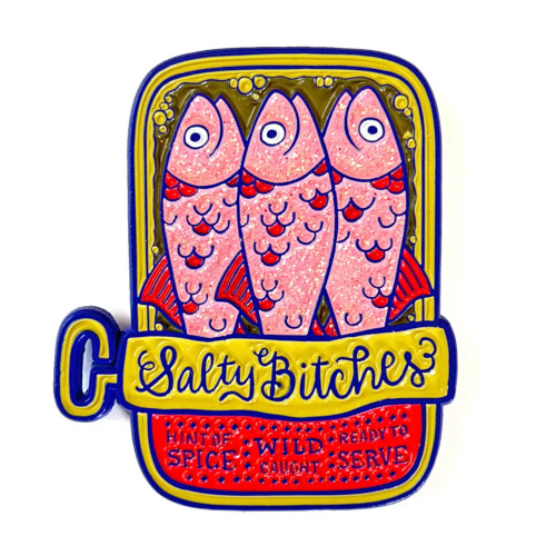 Shelli Can Enamel Pin Salty Bitches