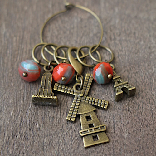 Never Not Knitting World Traveler Stitch Markers (Windmill)