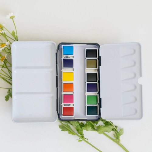 Bailey Rae Studio Watercolor Paint Palette (12 Color Mini-Travel)