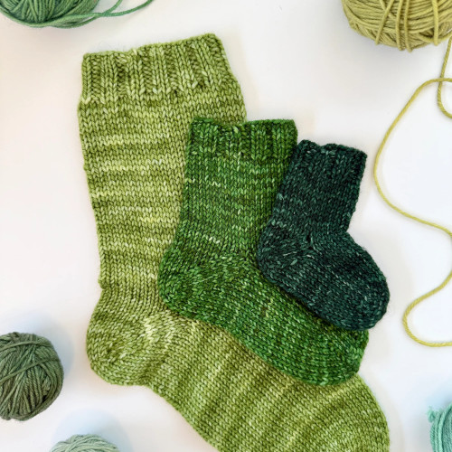Pacific Knit Co Pattern Base Doodle Toe-Up Socks DK Thumbnail