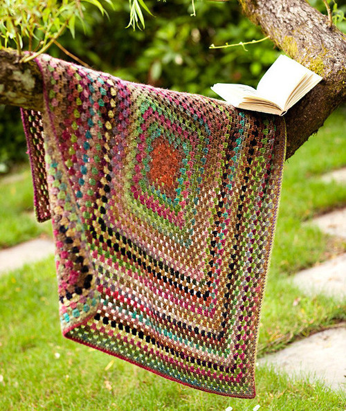 Churchmouse Pattern One Big Granny Square Throw and Afghan