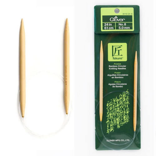 Clover Takumi Bamboo Circular Knitting Needles 24 Inches