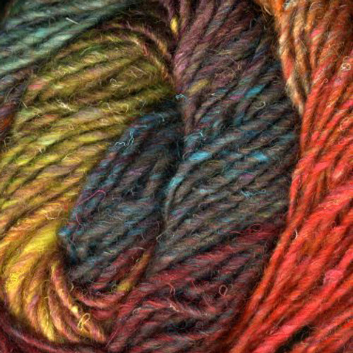 Noro Silk Garden Yarn 341 Plum Mustard Tomato Tangerine-0