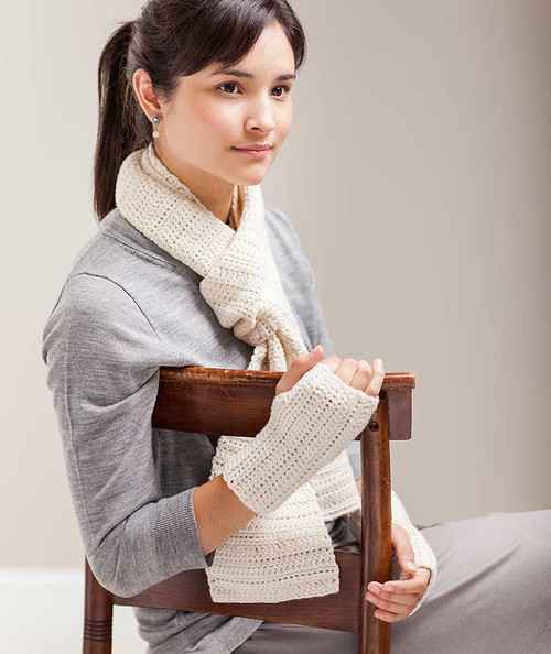 Churchmouse Pattern Classroom: Crocheted Sampler Scarf and Handwarmers