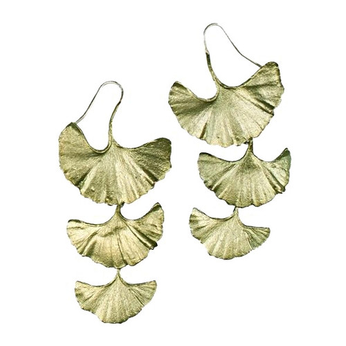 Michael Michaud Earrings Gingko Triple Drop Wire-0