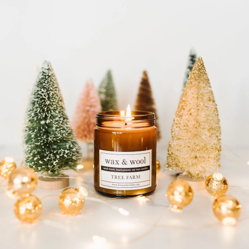 Wax and Wool Pure Soy Wax Candle Tree Farm
