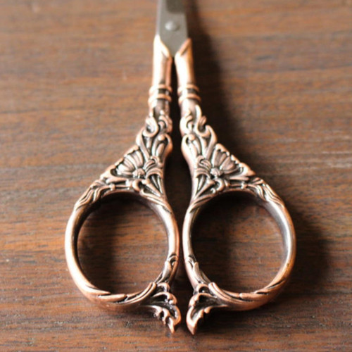 Never Not Knitting Botanical Garden Scissors Antique Copper