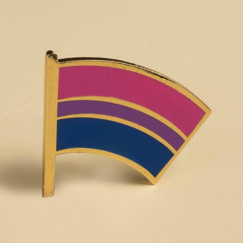 Dissent Enamel Pin Bisexual Pride Flag