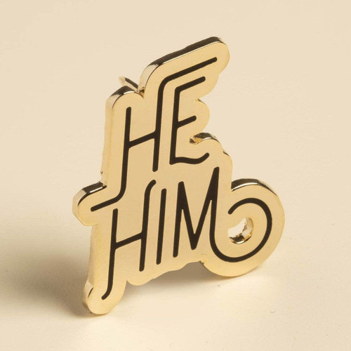 Dissent Enamel Pin Pronoun He Him