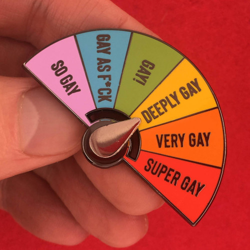 Dissent Enamel Pin Super Gay