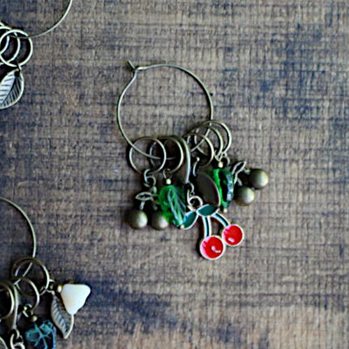 Never Not Knitting Summer Fruits Stitch Markers Cherry