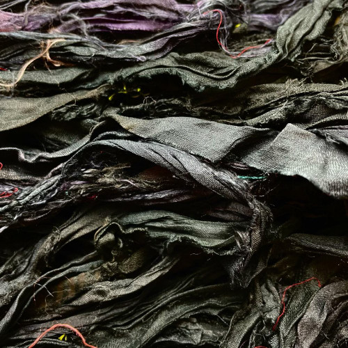 Frabjous Fibers Sari Ribbon Yarn Charcoal