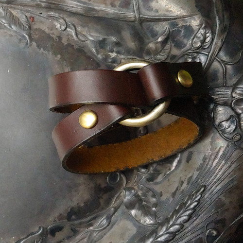 Jul Designs Tiny Ring Leather Shawl Cuff