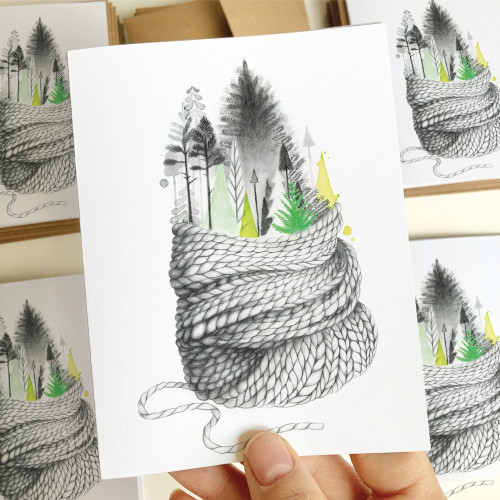 Katrinn Pelletier Greeting Card Comforting Forest