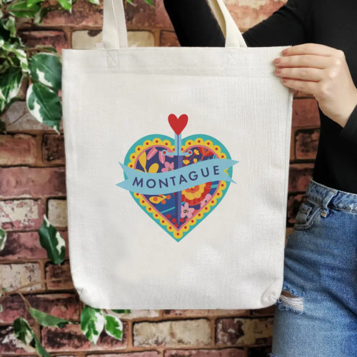 Bookishly Tote Romeo and Juliet 'Montague' Heart