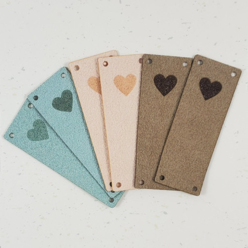 Katrinkles Fold Over Tags Solid Heart Pastels