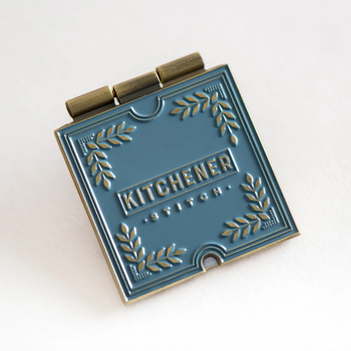 K2TOG Enamel Pin Kitchener Stitch