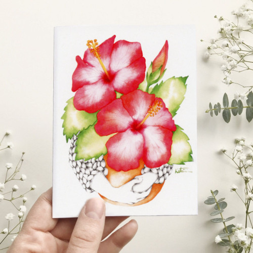 Katrinn Pelletier Greeting Card I Love My Hibiscus
