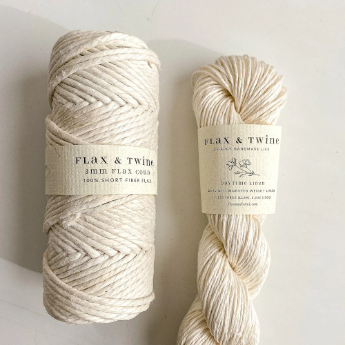 Flax & Twine Weaving Kit Jojo Jewelry Dishes Stone/Ivory