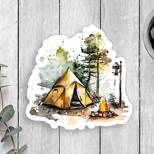 Expression Design Co. Vinyl Sticker Camping Tent