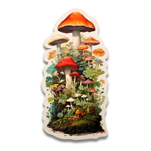 Sticker Art Sticker World of Mushrooms