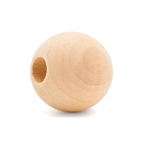 Woodpeckers Crafts Wood Round Bead 1"