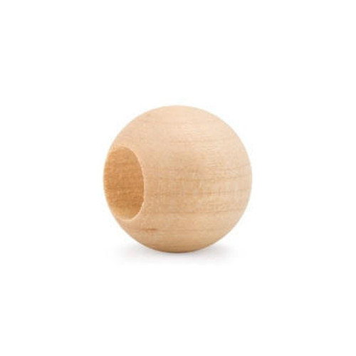 Woodpeckers Crafts Wood Round Bead 3/4"
