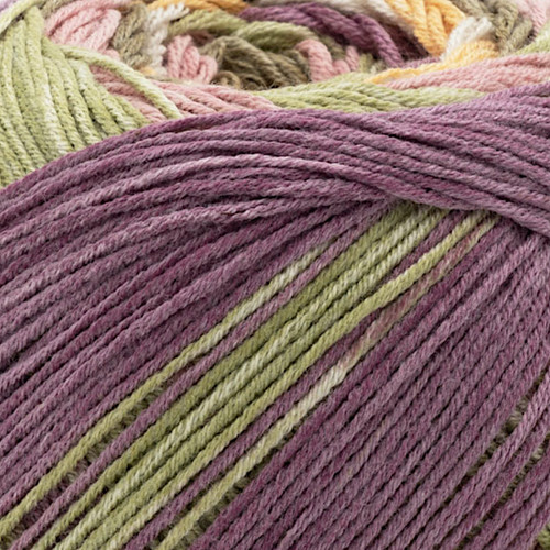 Laines du Nord Summer Sock Yarn 104 Maroon, Taupe, Berry, Apricot