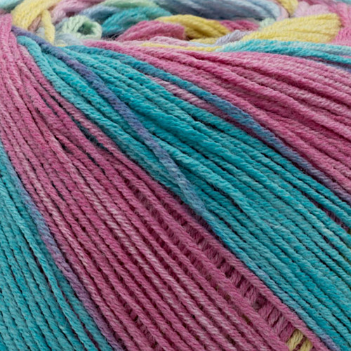 Laines du Nord Summer Sock Yarn 106 Teal, Berry, Sage, Pink, Aqua