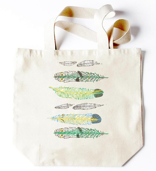 Potluck Press Tote Feathers (Multicolor)