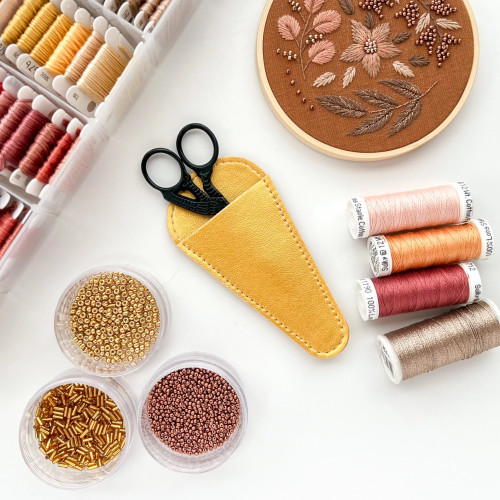 Matryoshka Doll Shop Scissor Sheath Small Leather