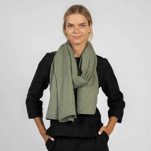 Menique Scarf Stone Green (25.5x78.7")