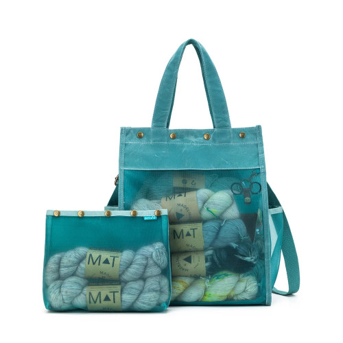 Della Q Maker's Tall Mesh Tote Teal